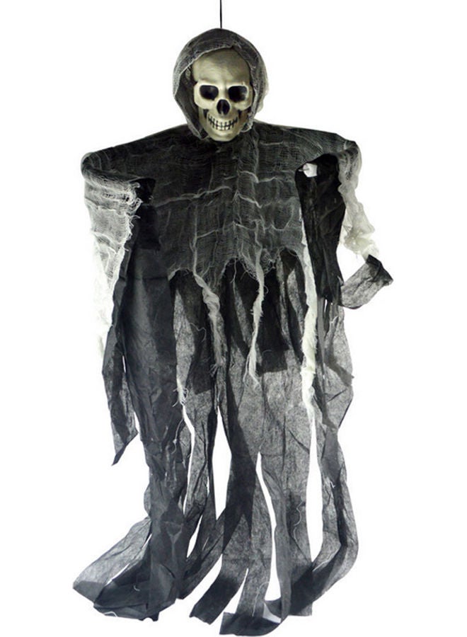 Loquat Skull Hanging Ghost Voice Control Haunted House Horror Props Black