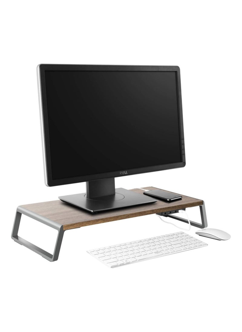 upergo ID-20U Height Adjustable Wooden Standing Desk With 4 USB Ports  - Image 1