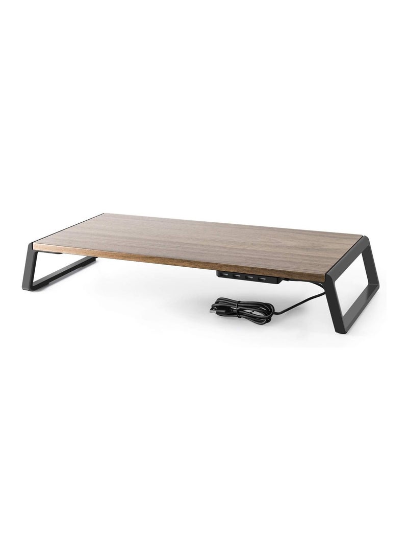 upergo ID-20U Height Adjustable Wooden Standing Desk With 4 USB Ports  - Image 4