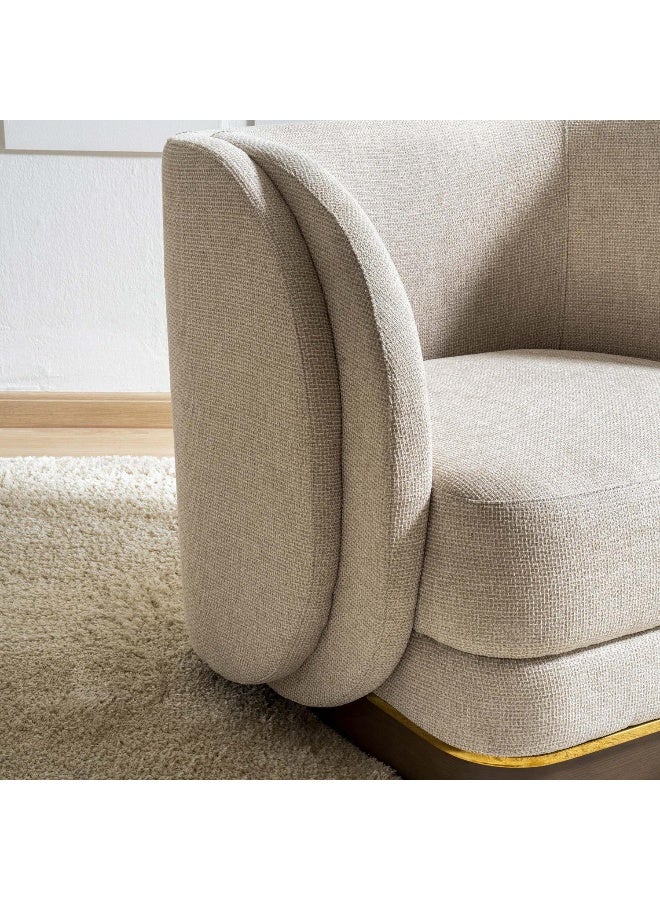 Pan Home Stome Single Seater Sofa- Beige  - Image 4