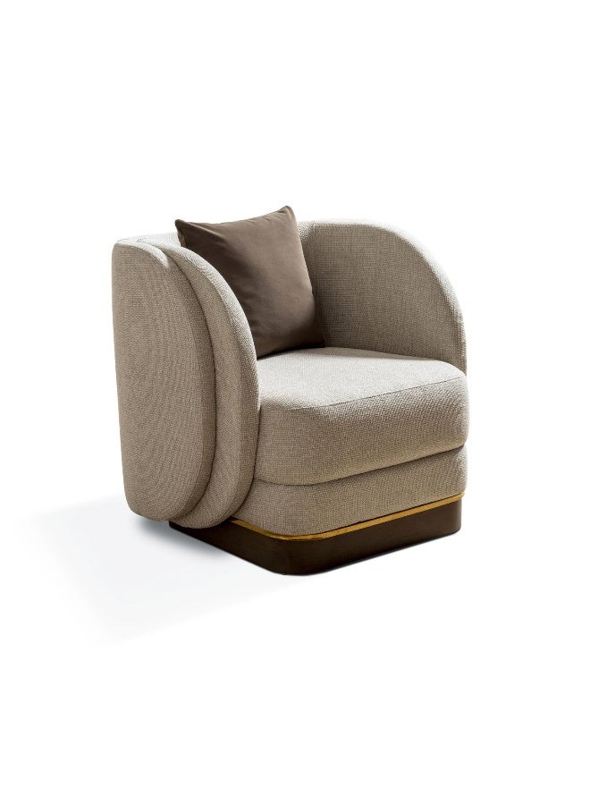 Pan Home Stome Single Seater Sofa- Beige  - Image 3