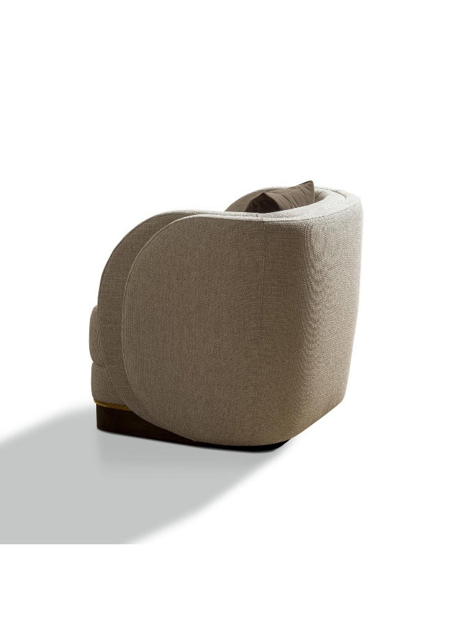 Pan Home Stome Single Seater Sofa- Beige  - Image 2