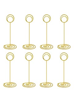 8 Pcs Place Card Holder Memo Clip Photo Table Number Gold Holder, Stand, Paper Menu Stand