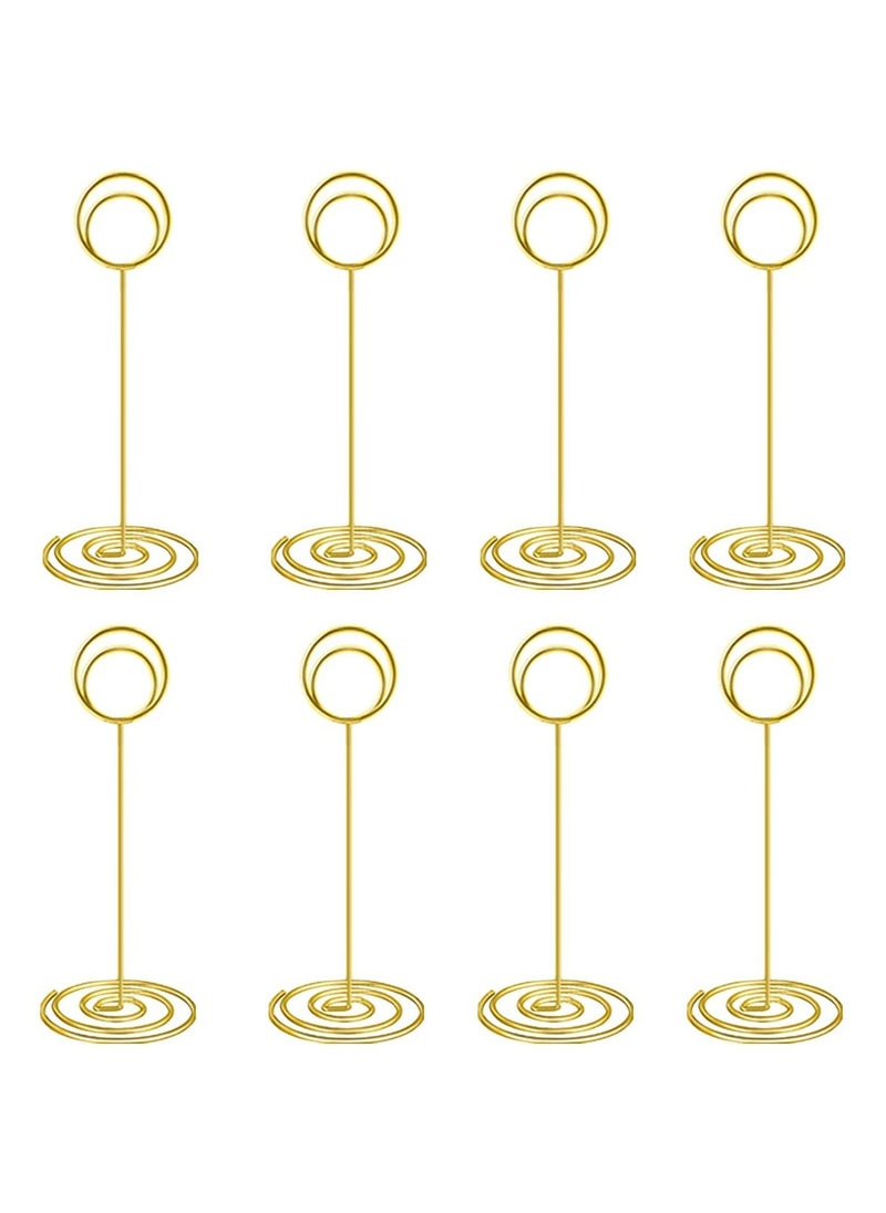 SYOSI - 8 Pcs Place Card Holder Memo Clip Photo Table Number Gold Holder, Stand, Paper Menu Stand - Image 1