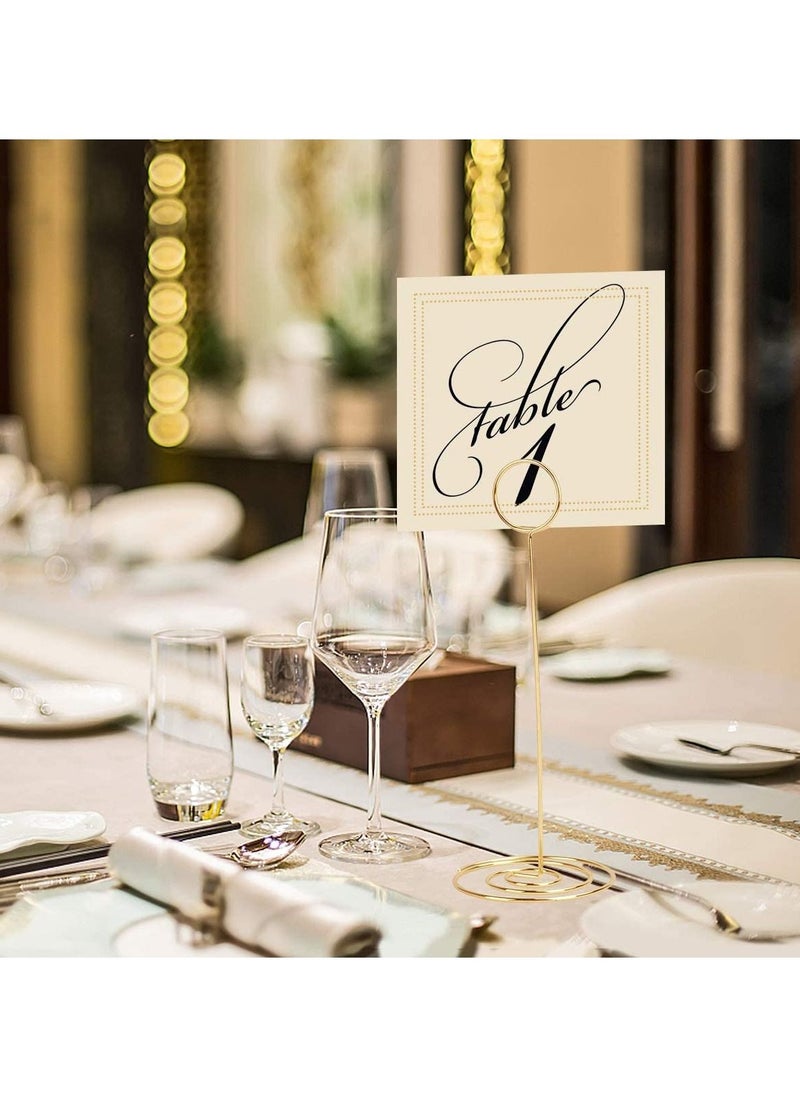 SYOSI - 8 Pcs Place Card Holder Memo Clip Photo Table Number Gold Holder, Stand, Paper Menu Stand - Image 1