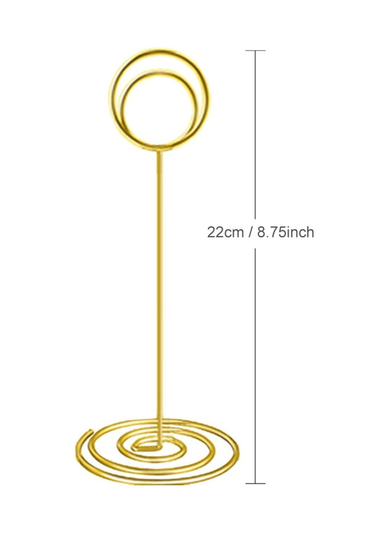 SYOSI - 8 Pcs Place Card Holder Memo Clip Photo Table Number Gold Holder, Stand, Paper Menu Stand - Image 1