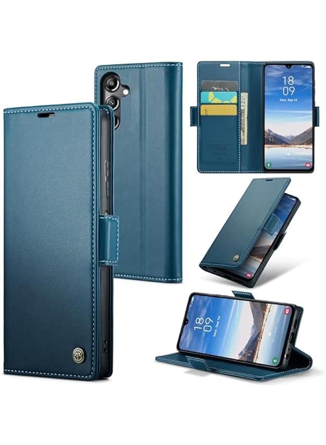 Slim RFID Blocking Leather Wallet Flip Case for Samsung Galaxy A05S 4G with Card Holder, Magnetic Closure. Durable, Shockproof, Anti-Scratch Cover. - Image 1