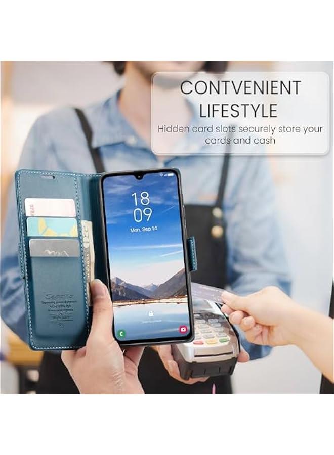 Slim RFID Blocking Leather Wallet Flip Case for Samsung Galaxy A05S 4G with Card Holder, Magnetic Closure. Durable, Shockproof, Anti-Scratch Cover. - Image 3