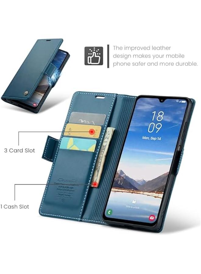 Slim RFID Blocking Leather Wallet Flip Case for Samsung Galaxy A05S 4G with Card Holder, Magnetic Closure. Durable, Shockproof, Anti-Scratch Cover. - Image 5
