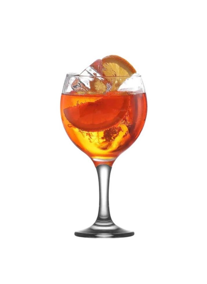 3 Pieces Misket Large Size Goblet Set 645 Ml - Clear