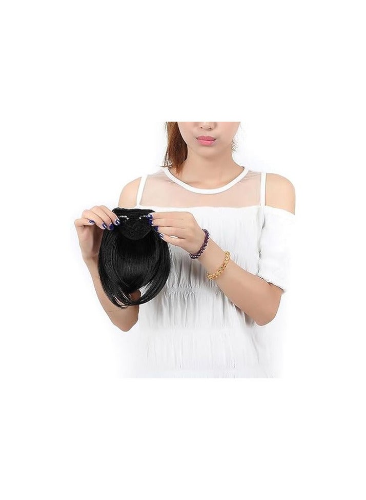 Generic Synthetic Hair Extension, Short Straight Bangs Black Color