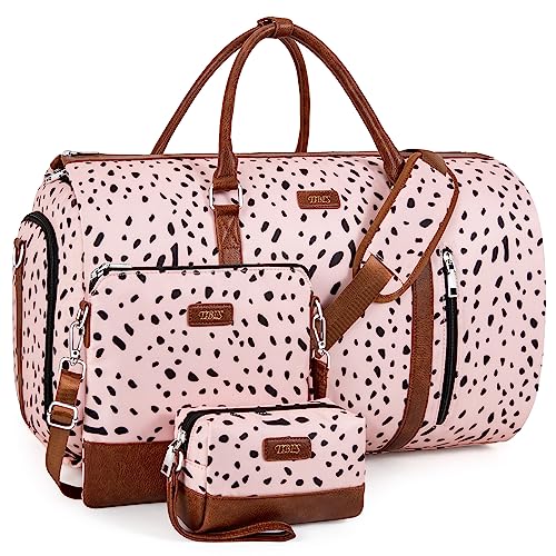 TIBES Convertible 2-in-1 Garment Bags for Travel, Carry On Garment Duffle Bag With Shoe Compartment Large Weekender Bag for Women Men Hanging Suitcase Suit Travel Duffel Overnight Bags 4pcs Set - Image 1