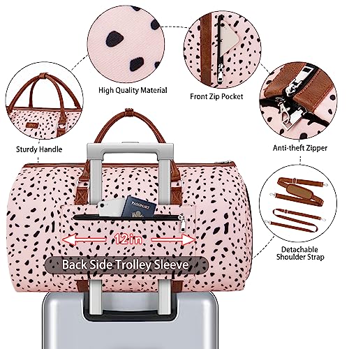 TIBES Convertible 2-in-1 Garment Bags for Travel, Carry On Garment Duffle Bag With Shoe Compartment Large Weekender Bag for Women Men Hanging Suitcase Suit Travel Duffel Overnight Bags 4pcs Set - Image 4