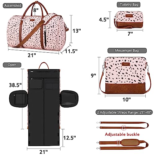 TIBES Convertible 2-in-1 Garment Bags for Travel, Carry On Garment Duffle Bag With Shoe Compartment Large Weekender Bag for Women Men Hanging Suitcase Suit Travel Duffel Overnight Bags 4pcs Set - Image 5