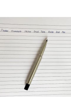 PARKER Parker Vector Stainless Steel Gold Trim Roller Ball Pen | Ink Color - Blue | Perfect For Corporate Use | Elite Pen For Professionals  - Image 4