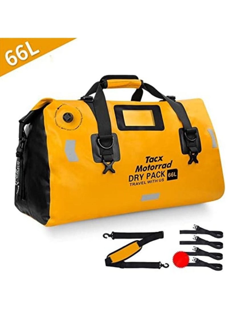 Large Waterproof Duffel Bag Rolltop Dry Backpack Duffle Bags For Kayaking Rafting, Boating Swimming Cmping Travel Gym Beach 66L - Image 2