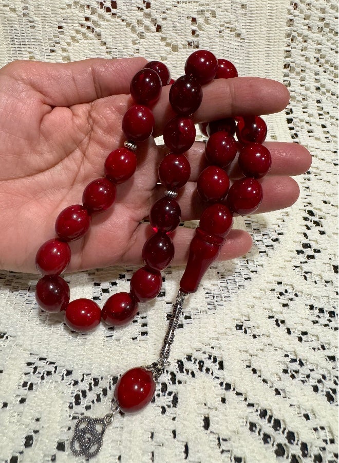 Faturan Prayer Beads For Men 28 Beads Size 13.5mm x 15.5mm - Image 1