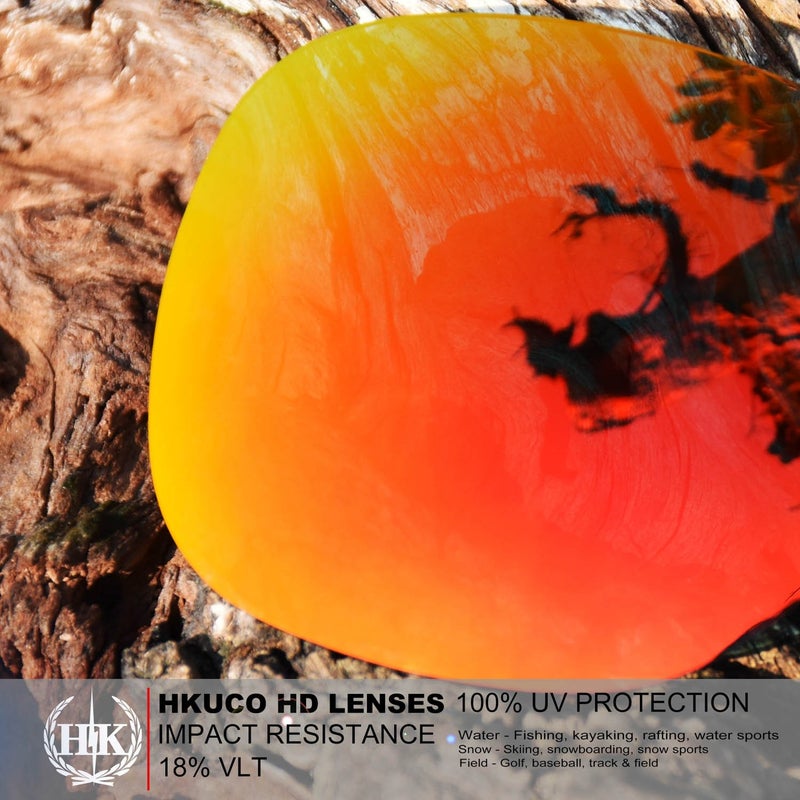 Generic Hkuco Mens Replacement Lenses For Oakley Fast Jacket Sunglasses Red Polarized  - Image 2
