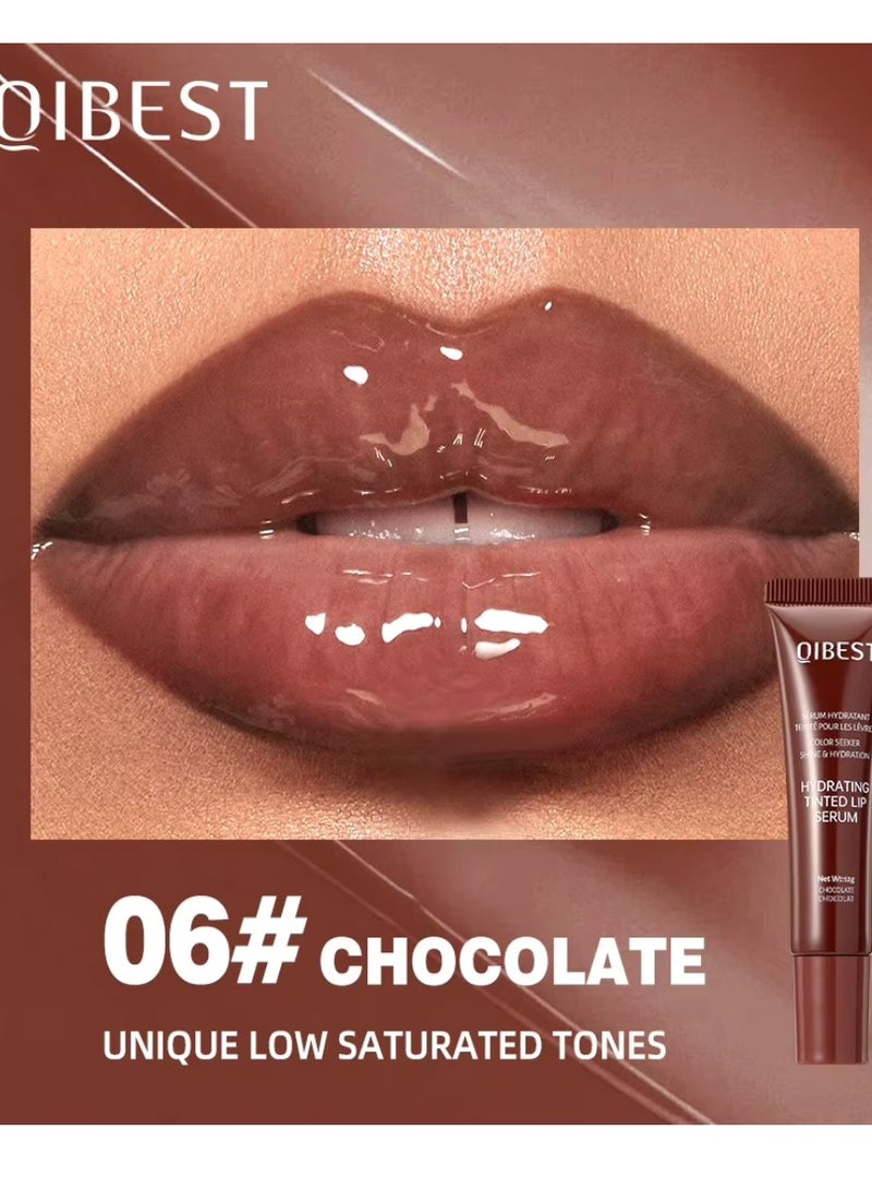 QiBest Hydrating Tinted Lip Serum Hydrating Lip Plumper with Natural Shine Nourishing Jelly Lip Tint for Soft Full Lips Non Sticky Long Lasting Color Moisturizing Lip Makeup Lip Gloss Lip Tint 12g 06 - Image 2
