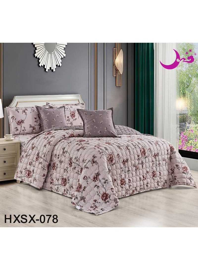 مون طقم لحاف نفرين مفرش مكون من 6 قطع بوليستر 250x230 سم - Image 1