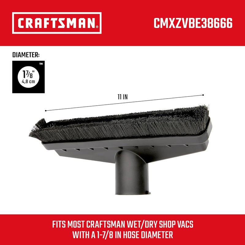 كرافتس مان فرشاة لتنظيف الأرضيات من CRAFTSMAN، رقم المنتج: CMXZVBE38666، بقطر 1-7/8 بوصة، ملائمة لأجهزة الشفط الرطبة والجافة المستخدمة في المحلات التجارية - Image 3