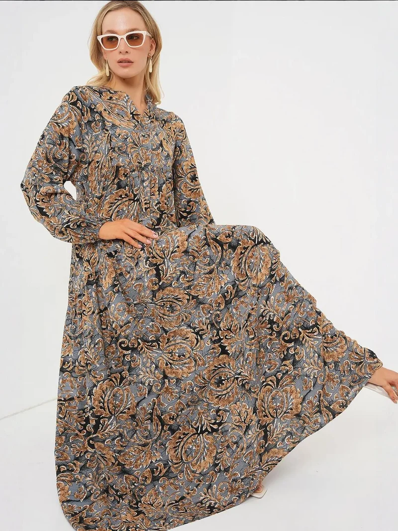 BIG DART BDART Patterned V-Neck Maxi Dress