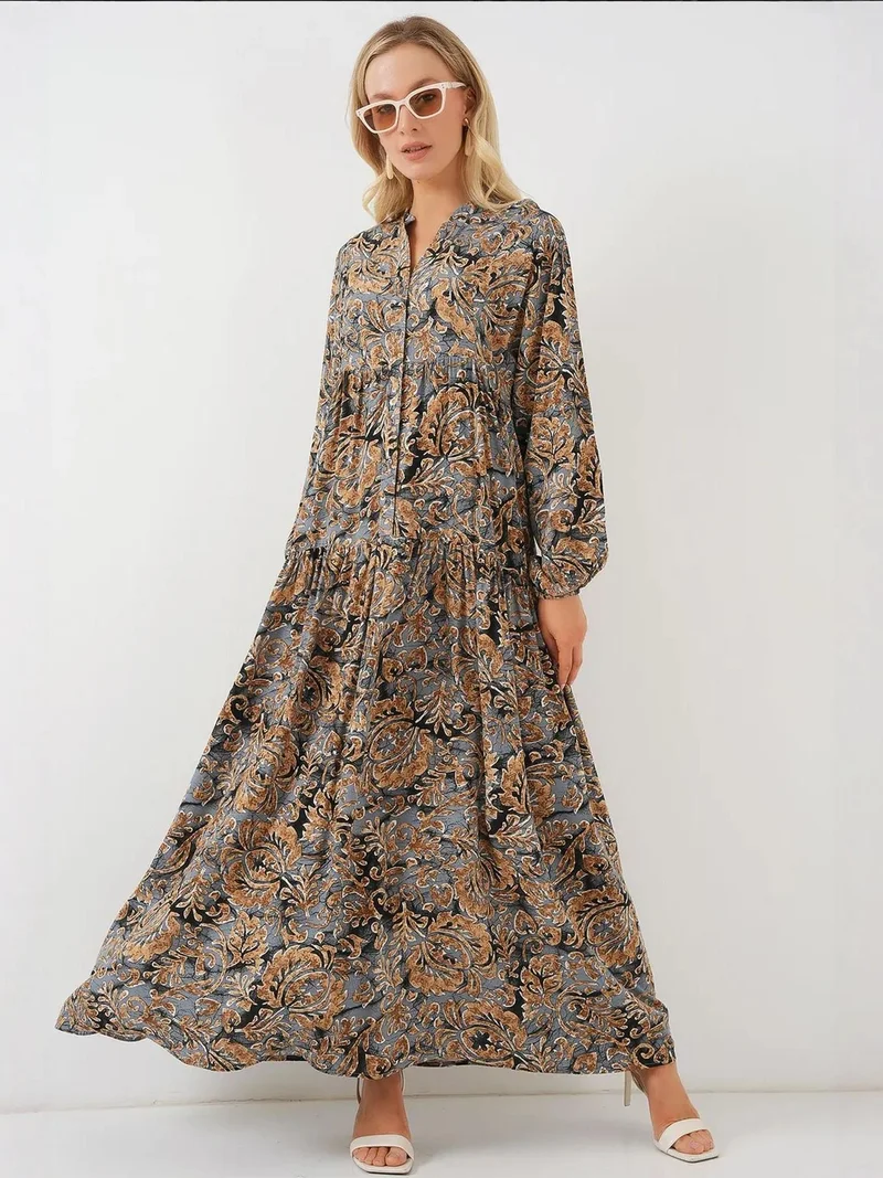 BIG DART BDART Patterned V-Neck Maxi Dress