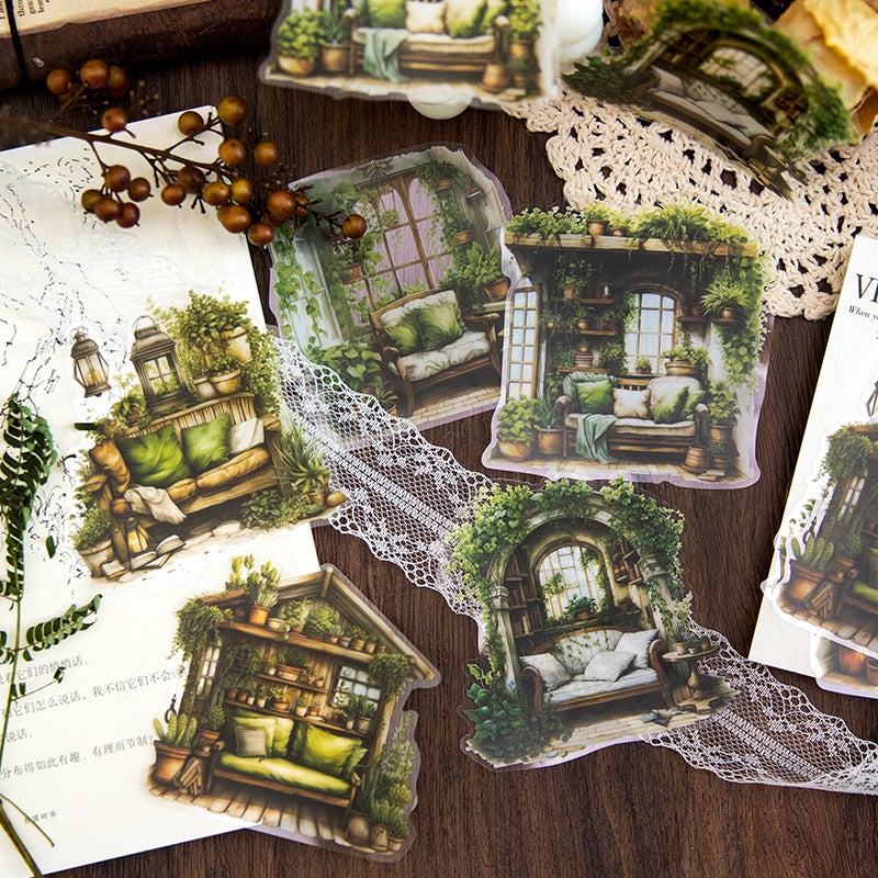Yanji Pet Collage Card Fragmented Corner Series Hand Account Material Decorative Collage Base Notes 6 Models - Image 5