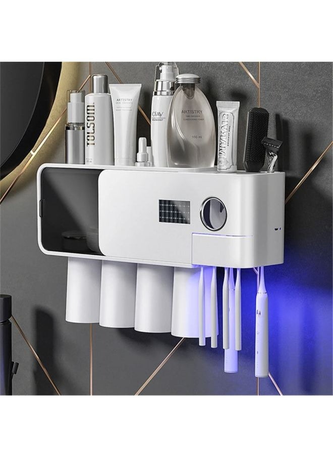 EasyLife - UV Toothbrush Holder Bathroom Wall Mounted Toothbrush Sterilizer Holder Multifunctional Toothbrush Storage Box - Image 1