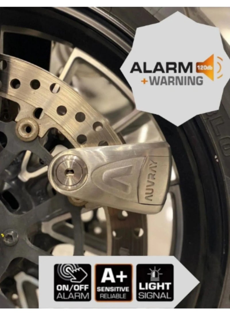 Ebakbak Motorcycle B-Lock 14 Steel Alarm Disc Lock 14 mm Sra Certified 120DB Motor Disc Lock  - Image 1