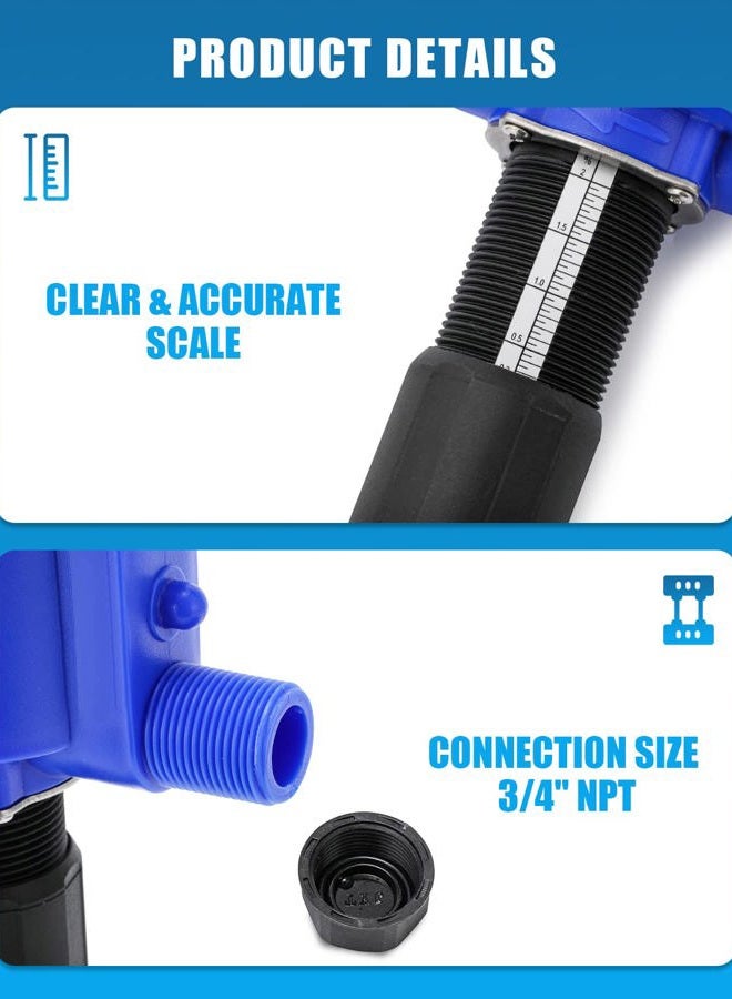 NEWTRY 0.2-2% Fertilizer Injector for Drip Irrigation Adjustable Water Powered Dosing Pump 3/4" NPT - Image 5