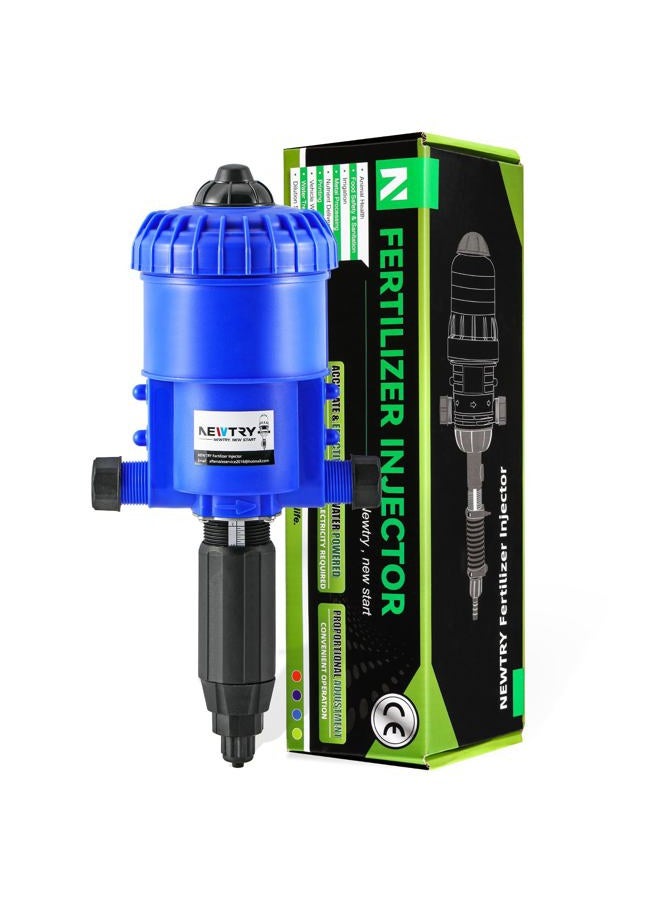 NEWTRY 0.2-2% Fertilizer Injector for Drip Irrigation Adjustable Water Powered Dosing Pump 3/4" NPT - Image 1