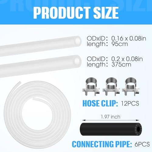 Innconee 1 Set Fuel Pipe Line Hose Clip Kit Compatible with EberspacherWebasto Heaters Tank Diesel Heater Fuel Line Kit Replacement 89031118 with Fuel Line Clips White Diesel Heater Hose - Image 3