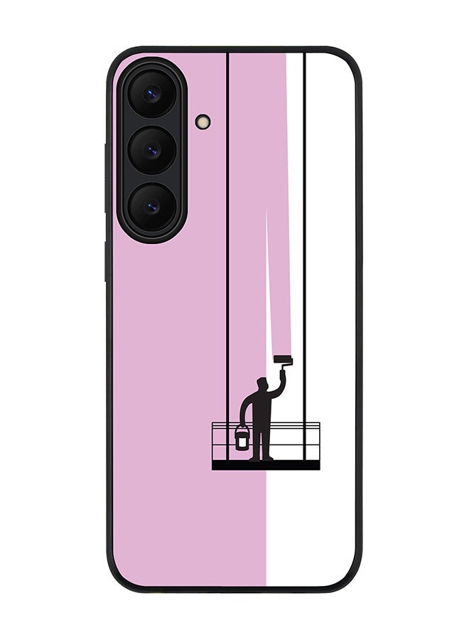 For Samsung Galaxy S25 FE Case,Slim fit Camera Protection, Shockproof Thin Phone cover  - Paint Hanger (Pink)