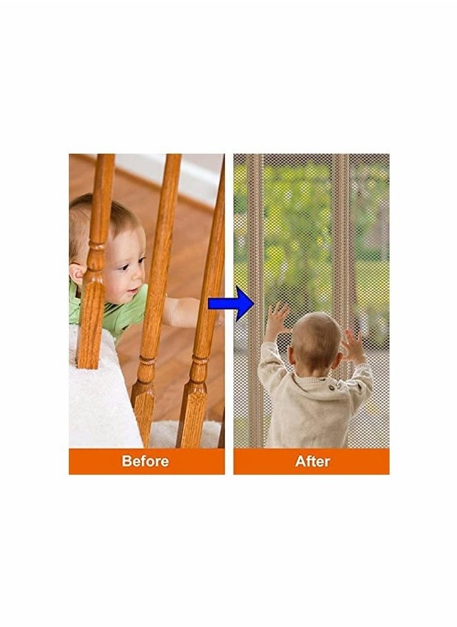 KASTWAVE - Child/Pet Safety Net,Durable Banister Guards for Kids Safety for Indoor Stairs Rails Cribs Balcony - Image 1