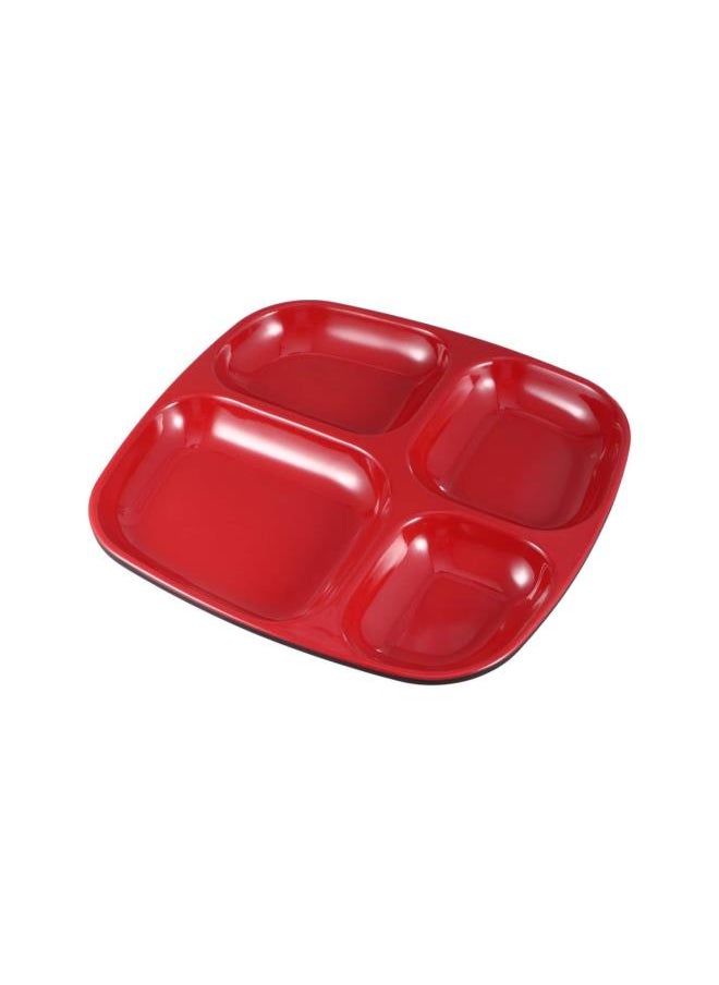 WYBOT - Unbreakable Divided Plates Melamine Compartment Plates 4 Sections Appetizer Serving Tray Reusable Dinner Plates for Kids Elderly Disabled - Image 1