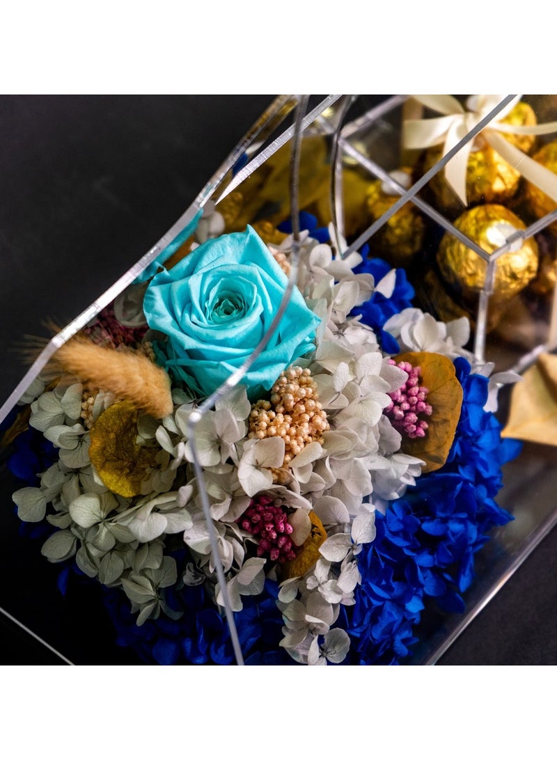   صوفيا طبيعة كيس أكريليك، علبة زهور وشوكولاتة إنفينيتي - Image 3