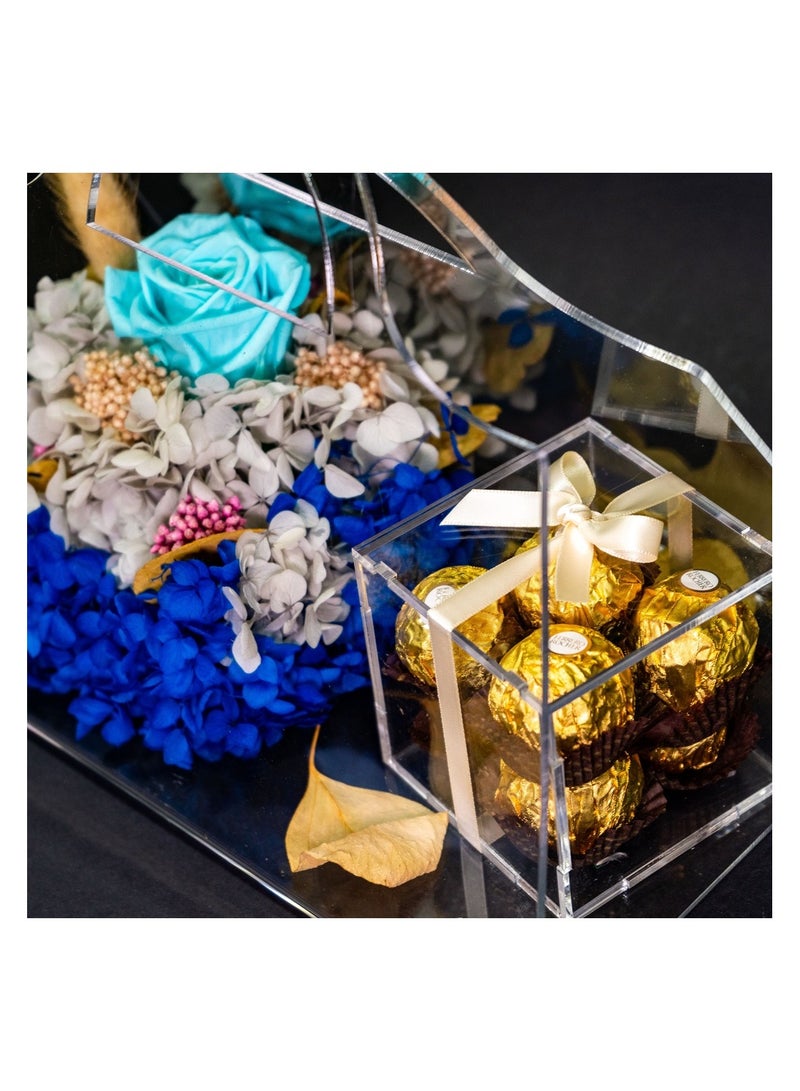   صوفيا طبيعة كيس أكريليك، علبة زهور وشوكولاتة إنفينيتي - Image 4