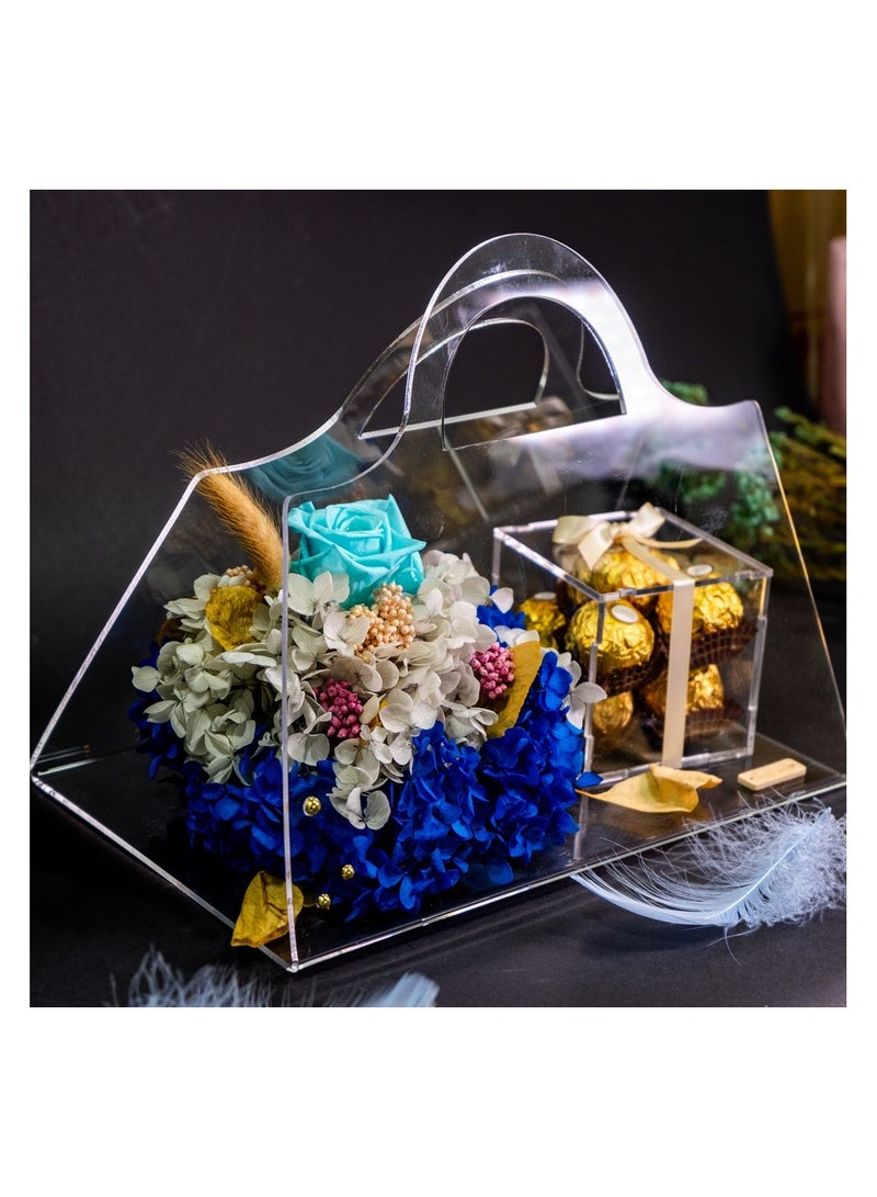   صوفيا طبيعة كيس أكريليك، علبة زهور وشوكولاتة إنفينيتي - Image 5