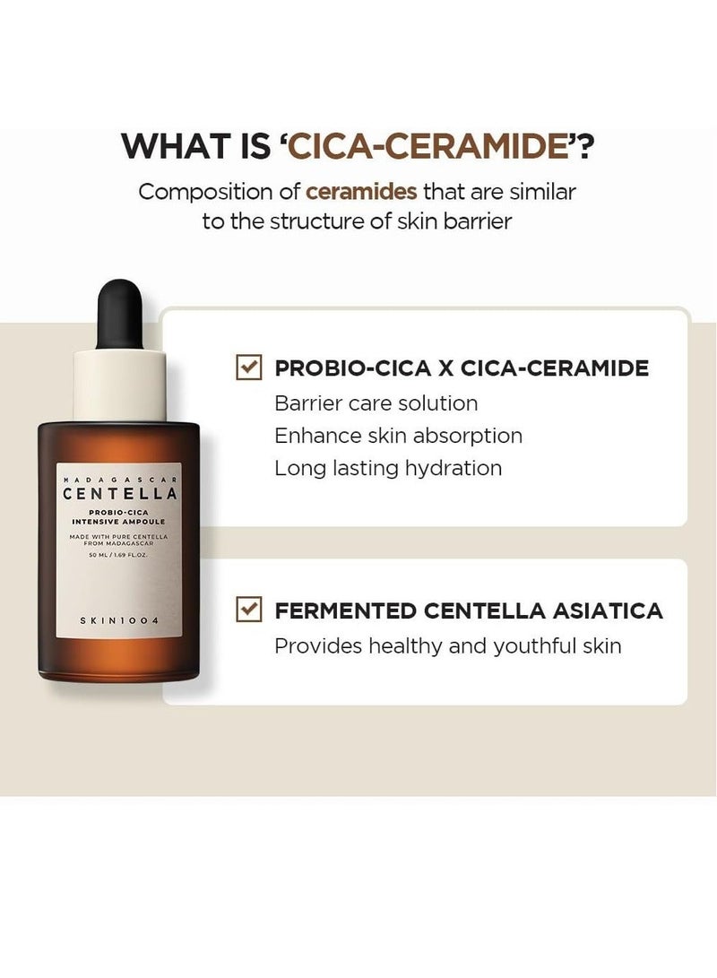 SKIN1004 Madagascar Centella Asiatica Ampoule Facial Serum 100% Centella Asiatica Extract for Soothing Sensitive and Acne-Prone Skin Probio-Cica Ampoule Brown 50ml - Image 3