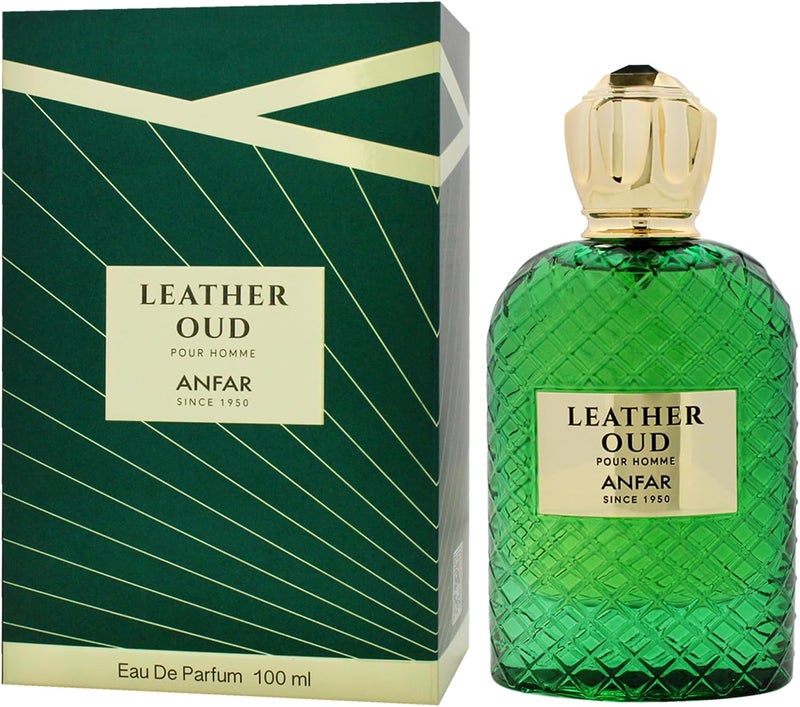Anfar Leather Oud Eau de Parfum for Men - 3.4 oz - Image 4