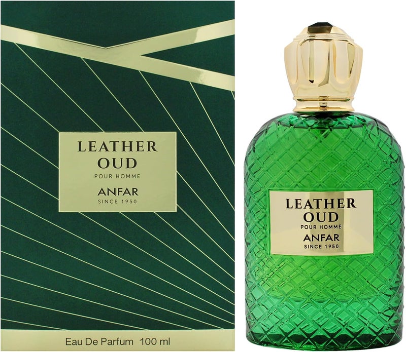 Anfar Leather Oud Eau de Parfum for Men - 3.4 oz - Image 1