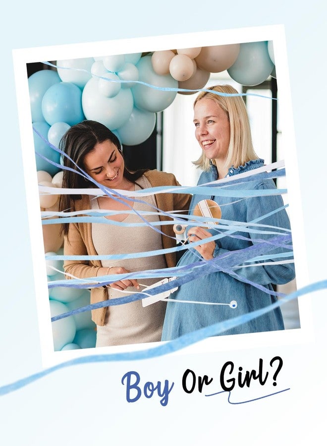BATTIFE 10 Packs Blue Gender Reveal Streamer Poppers, Hand Throw Confetti Poppers, No Mess Paper Crackers for Baby Shower, It's a Boy Party Celebrations, Wedding, Birthday - Image 4