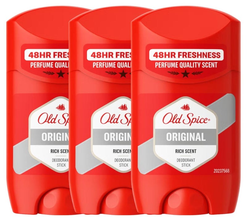 أولد سبايس أصلي مزيل عرق للرجال – عبوة من 3 قطع (50 مل لكل قطعة) - Image 1