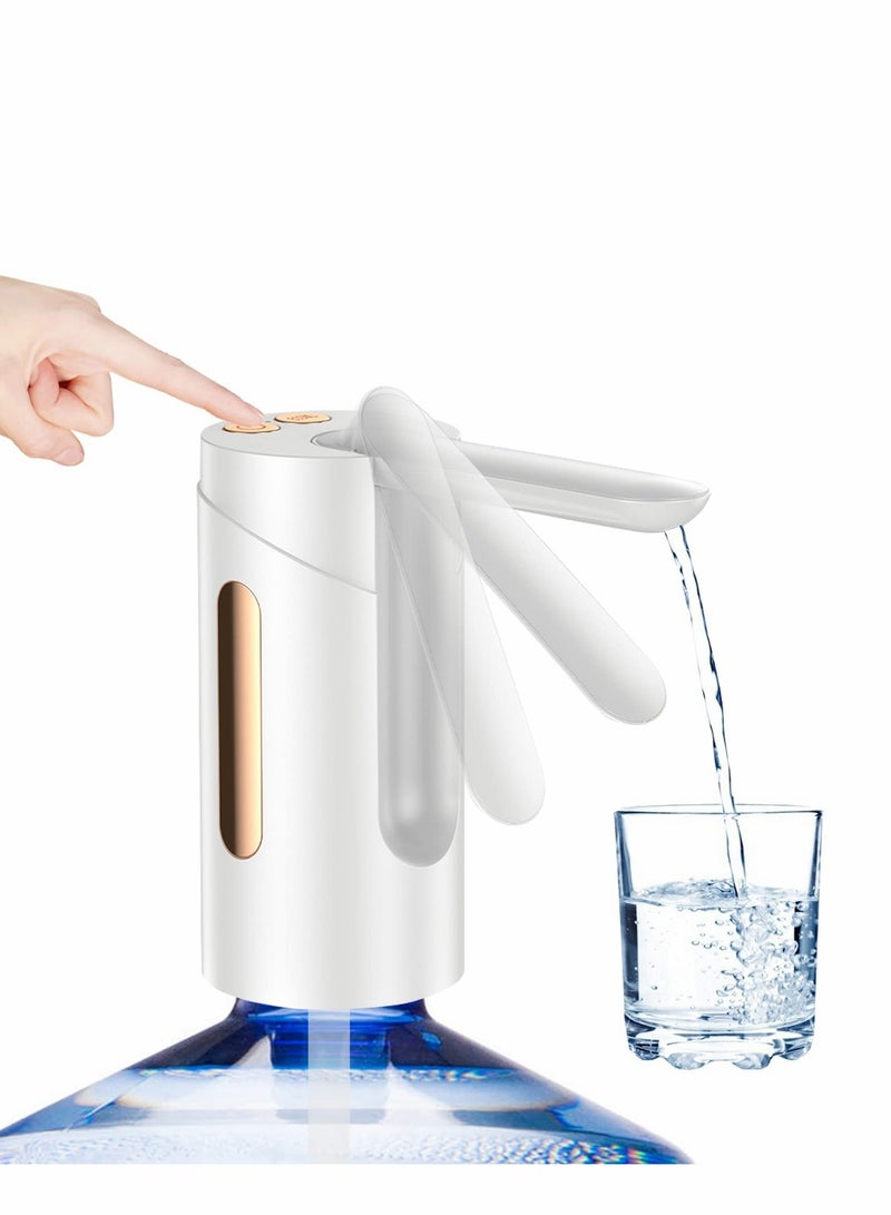 Electric USB Water Bottle Dispenser Pump for 1-5 Gallon Jugs - Portable Automatic Drinking Jug Pump for Home, Camping, Office | Foldable & Rechargeable - Image 1