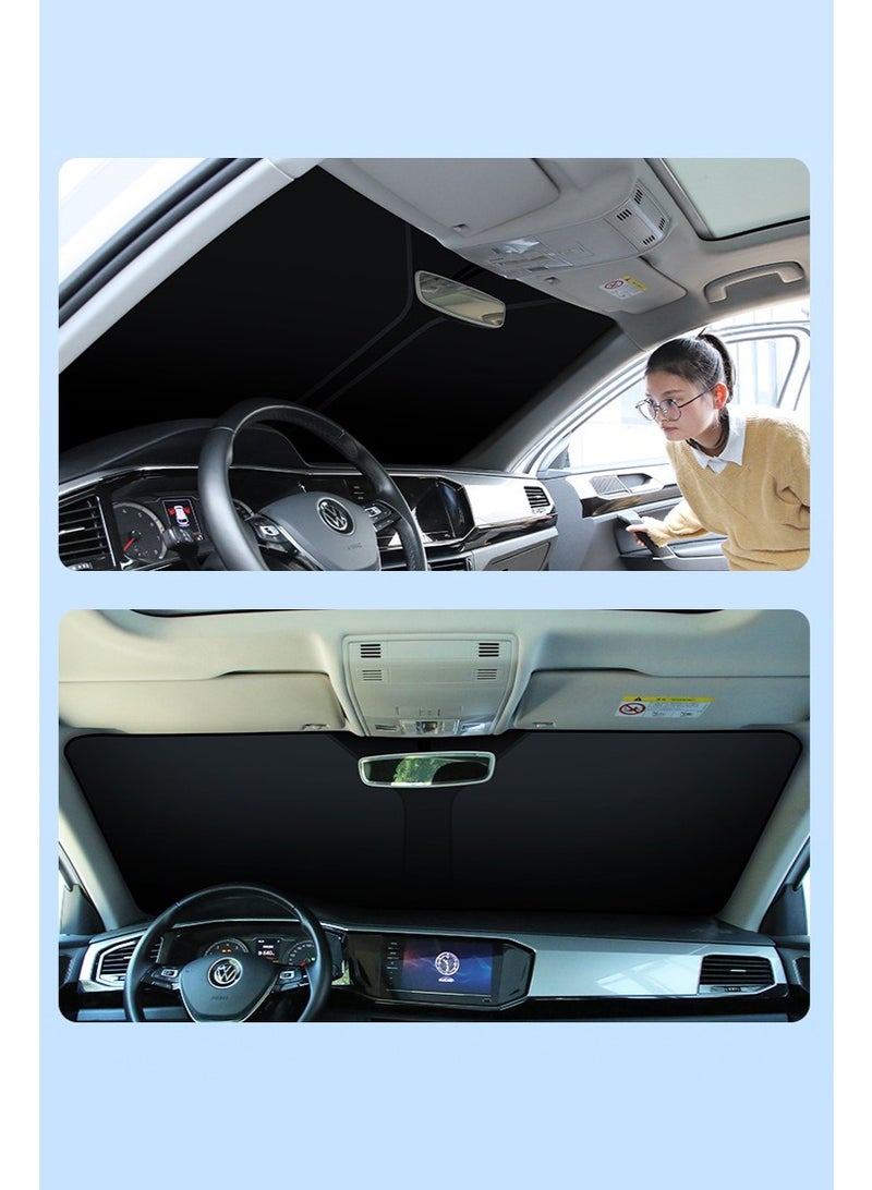 Generic Iridescent Sun Shade for Car Windshield, Foldable Universal Car Windshield Upgrade Sunshade Enhanced UV Rays Reflective Sun Visor Shade Keeps Vehicle Cool，UV Rays and Heat Sun Visor Protector（145cm * 80cm）  - Image 4