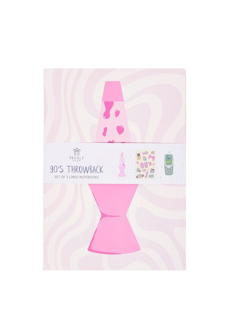 Prickly Pear Set of 3 90's Throwback B5 Size Notebooks  - Image 2