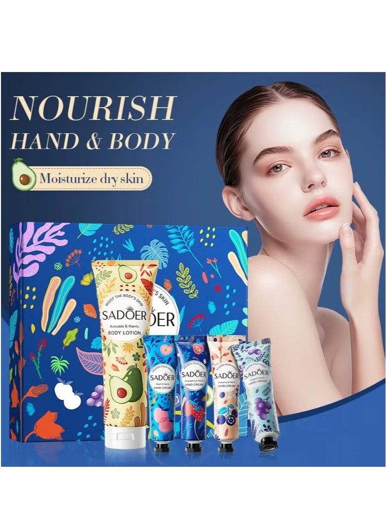 SADOER Autumn and Winter Body Lotion Fruit Plant Hand Cream Set  - Image 2