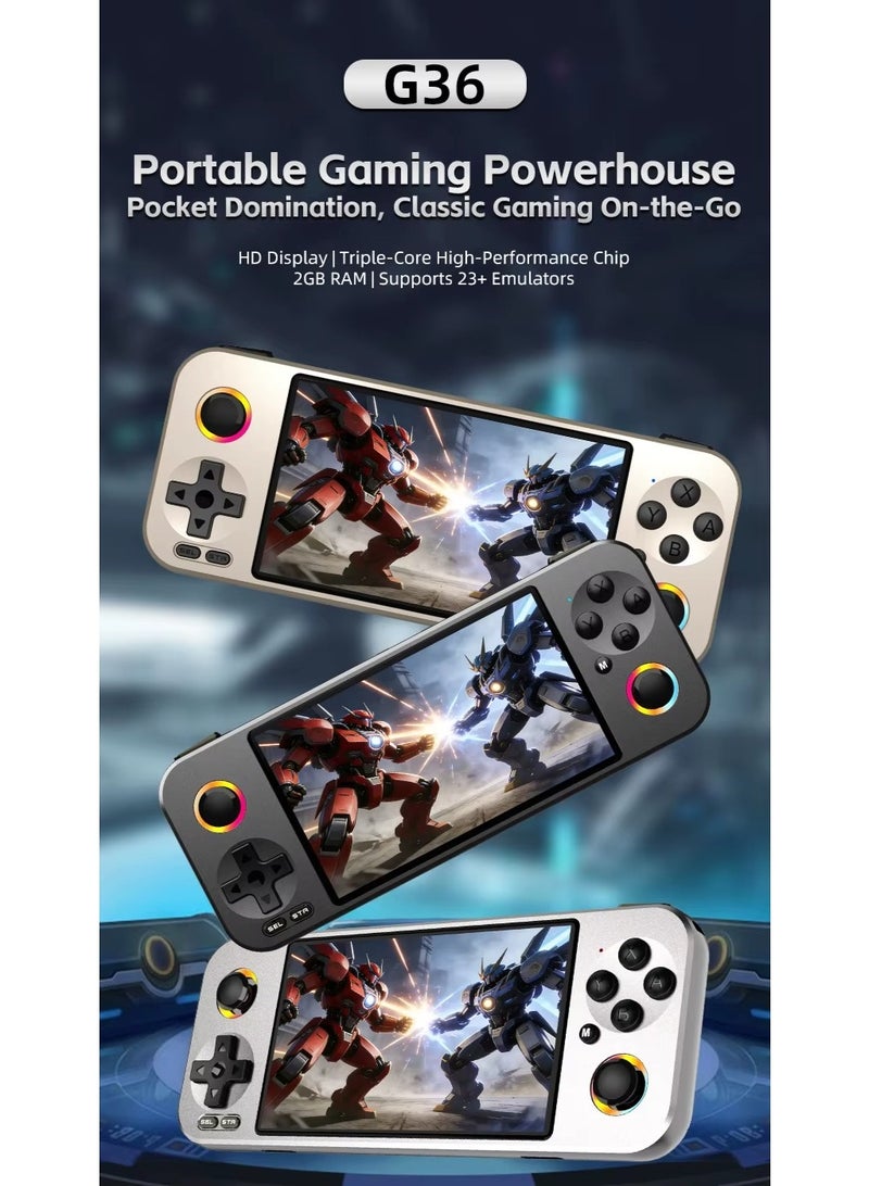 G36 4.5" IPS Display Metal Retro Handheld Game Console 15000 Games RGB Lighting Pocket Video Game Player for High-end Gamers - Image 2