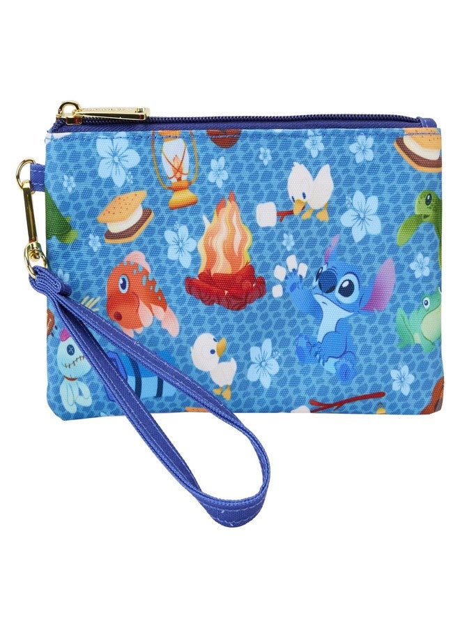Loungefly Disney Stitch Camping Cuties AOP Nylon Wristlet - Image 1